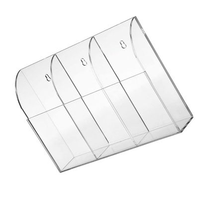Cabilock Wall-mounted Remote Control Organizer Box Acrylic Marker Pen Holder Multi-grid Storage Sleek Design
