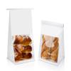 Bakbania Bakery Bags with Window 50 Pack White Bread Loaf Bags 11x5.1x3.9 Inches Tin Tie Tab Lock Bags Toast Bags for Storing Foods view 1