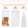 Bakbania Bakery Bags with Window 50 Pack White Bread Loaf Bags 11x5.1x3.9 Inches Tin Tie Tab Lock Bags Toast Bags for Storing Foods view 3