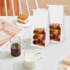 Bakbania Bakery Bags with Window 50 Pack White Bread Loaf Bags 11x5.1x3.9 Inches Tin Tie Tab Lock Bags Toast Bags for Storing Foods view 4