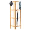 Coat Stand and Shoe Rack Corner Coat Rack Folding Free Standing Hall Tree Storage with 12 Hooks Bamboo Entryway Hallway Organizer Hats Bags Standing Coat Jackets Hanger Standing Coat and Hat Hanger view 1