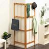 Coat Stand and Shoe Rack Corner Coat Rack Folding Free Standing Hall Tree Storage with 12 Hooks Bamboo Entryway Hallway Organizer Hats Bags Standing Coat Jackets Hanger Standing Coat and Hat Hanger view 2