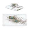 ALAZA Peacock Feather White Soft 3 Piece Bath Towels Set for Bathroom Spa Hotel, 1 Bath Towel+ 1 Hand Towel+ 1 Washcloth view 2