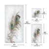 ALAZA Peacock Feather White Soft 3 Piece Bath Towels Set for Bathroom Spa Hotel, 1 Bath Towel+ 1 Hand Towel+ 1 Washcloth view 3