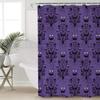 ALAGEO Halloween Shower Curtain Halloween Grimace Haunted House Shower Curtains for Bathroom Decor, Ghost Purple Black Bath Curtains Sets with Hooks Polyester Fabric Waterproof,66x72 inches view 3