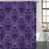 ALAGEO Halloween Shower Curtain Halloween Grimace Haunted House Shower Curtains for Bathroom Decor, Ghost Purple Black Bath Curtains Sets with Hooks Polyester Fabric Waterproof,66x72 inches view 4