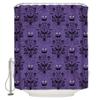 ALAGEO Halloween Shower Curtain Halloween Grimace Haunted House Shower Curtains for Bathroom Decor, Ghost Purple Black Bath Curtains Sets with Hooks Polyester Fabric Waterproof,54x78 inches view 1