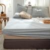 CFYCYHDZHT King Sheets Set Soft Comfortable Cotton Mattress Protector, Bedroom Homestay Single Double Solid Color Lattice Mattress Top Hat Stripe 120200+25cm view 3