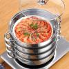 4-Tier Stainless Steel Steamer, Steam Cookware Pot/Saucepan with Handles And Vented Glass Lid for Cooking Food view 2