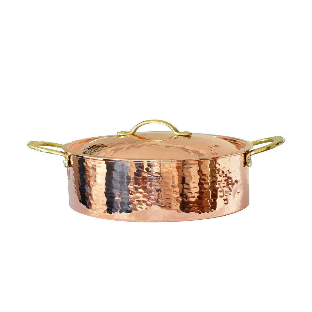 1.2MM Thick Handmade Hammered Copper Pot, Copper Cookware (Diameter 6.7")