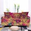 Couch Cover - Bohemian Stretch Sofa Slipcovers- Universal Printed Black Mandala Pattern Fitted Armchair Cover-Elastic Non-Slip Polyester Fabric Couch Covers For Furniture Protector,2 Seater (14 view 1