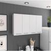 Kitchen Cabinet Durham, Four Doors - White view 1
