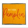 Pearhead Hey There Pumpkin Welcome Mat, Nonslip Rubber Backing Doormat, Outdoor and Indoor Entry Door Mat, Fall Home Deor Accessory, Orange view 1
