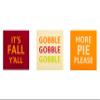 Pearhead Fall Thanksgiving Wooden Plaque Set, It's Fall Y'all, Gobble, More Pie Please, Fall Dcor, Set of 4 view 1