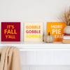 Pearhead Fall Thanksgiving Wooden Plaque Set, It's Fall Y'all, Gobble, More Pie Please, Fall Dcor, Set of 4 view 4