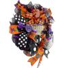 Welcome My Pretties Halloween Deco Mesh Wreath with Faux Candy & Ornaments, Bow Ornaments, Fall Door Hanger view 3