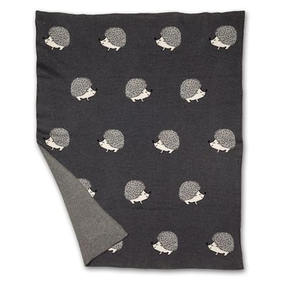 Abbott Collection 91-SNUGGLE-21 Hedgehog Small Throw, Grey