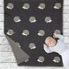 Abbott Collection 91-SNUGGLE-21 Hedgehog Small Throw, Grey view 2