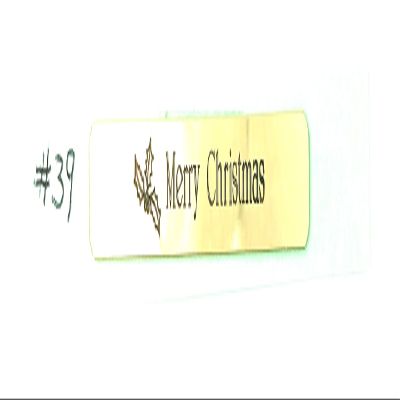 Longaberger Basket Tag #39 - Merry Christmas (Holly Leaves)