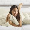 Victoria Bedding Soft 1200 Series 7 Piece 500 GSM Goose Down Egyptian Cotton Comforter Set (Comforter + Flat Sheet + Fitted Sheet + 4 Pillow Cases) Over-Size King Ivory 98'' x 120'' view 2