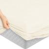 Victoria Bedding Soft 1200 Series 7 Piece 500 GSM Goose Down Egyptian Cotton Comforter Set (Comforter + Flat Sheet + Fitted Sheet + 4 Pillow Cases) Over-Size King Ivory 98'' x 120'' view 4