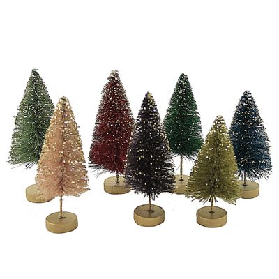Bethany Lowe Designs LC0664 Jewel-Tide Bottle Brush Tree Mini Set, Multicolored, 4.250