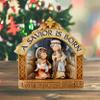 Autom Holy Family Nativity Scene Tabletop Decoration, Festive and Religious Indoor Manager Home Decor Christmas 2021, 10 Inches view 2