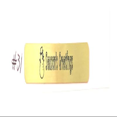 Longaberger Basket Tag #31 - Season's Greetings (Gold)