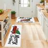 LooPoP Merry Christmas Tree Kitchen Mats for Floor Cushioned Anti Fatigue 2 Piece Set Kitchen Runner Rugs Non Skid Washable Red and Black Check Lattice Truck 23.6x35.4+23.6x70.9inch view 4