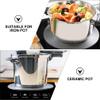 Cabilock Stainless Steel Induction Heat Diffuser Plate Adapter for Gas Stoves Kitchen Cooking Tool for Non-Induction Cookware Removable Handle for Easy Use view 3