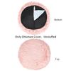 Adeco Unstuffed Ottoman Pouf Covers,19x15 inch Faux Fur Foot Stool,Round Floor Storage Cushion Covers for Living Room, Bedrooms, Home Decor (Pink) view 4