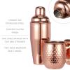 Moscow Mule Mugs Set of 3-Hammered Moscow Mule Mugs Drinking Cup with 24oz Cocktail Shaker-Great Dining Entertaining bar Gift Set (Mug Set of 3 -Cocktail Shaker Included) view 2