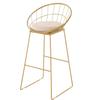 SYCARPET Metal Iron Wire Barstools Industrial Bar Stools Nordic Minimalist Style Counter Stools Indoor-Outdoor Counter Height Bar Stools 1pcs(Gold) view 1