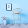 SYCARPET Metal Iron Wire Barstools Industrial Bar Stools Nordic Minimalist Style Counter Stools Indoor-Outdoor Counter Height Bar Stools 1pcs(Gold) view 2