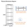 REGILLER 6 Wire Shelving Steel Storage Rack Adjustable Unit Shelves for Laundry Bathroom Kitchen Pantry Closet (16.7L x 11.9W x 64H, Silver) view 2