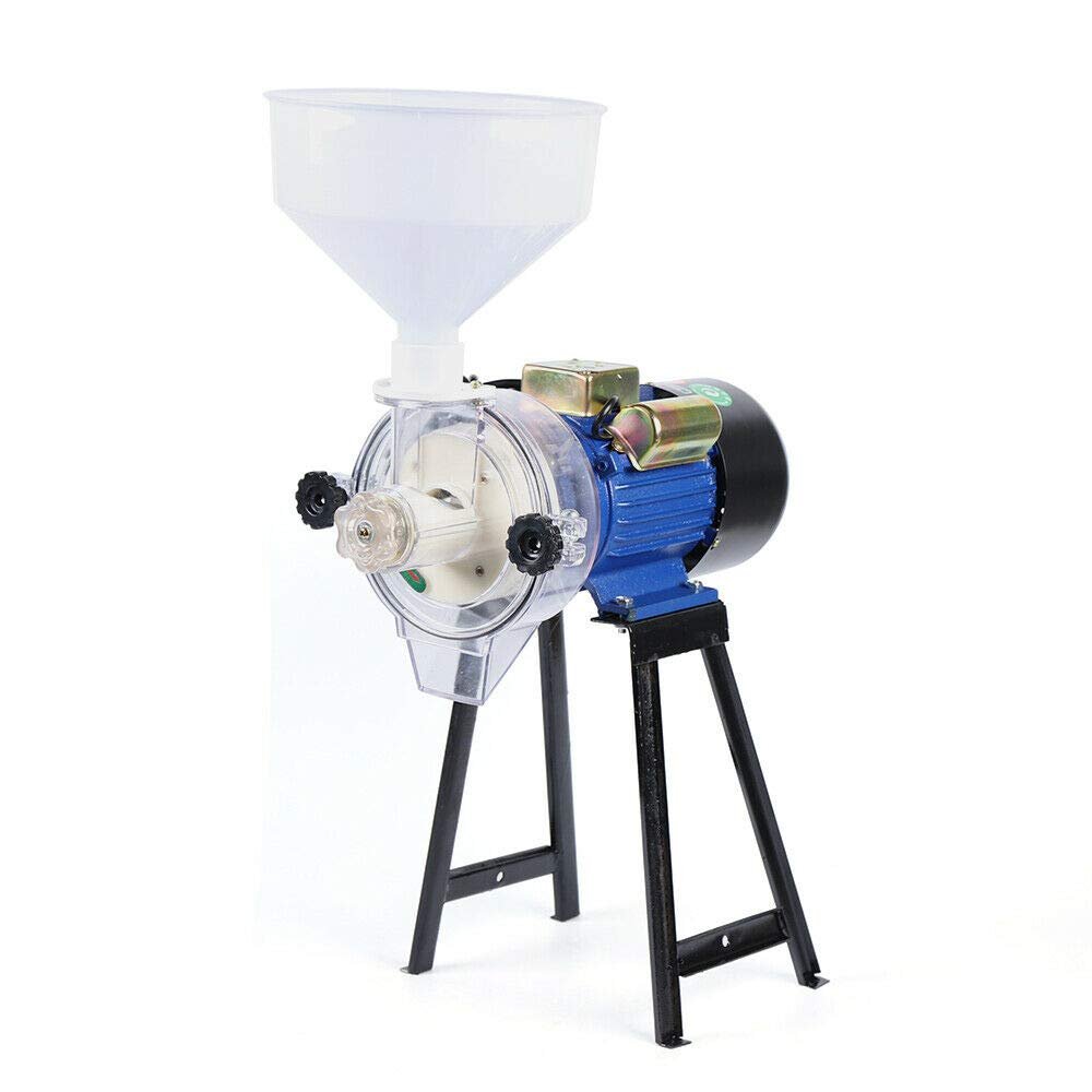 Grain Mills Electric Grain Mill Grinder,2200W 110V Electric Grain Grinder Heavy Duty Home/Commercial Electric Feed Mill Dry Cereals Grinder Corn Grain Coffee Wheat Feed Machine With Funnel