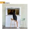 URINGO Petal Chair Industrial Style Wrought Iron Bar Chair Milk Tea Shop Bar Chair Table Dessert Shop Bar High Stool Coffee Shop Bar Table and Chair view 4