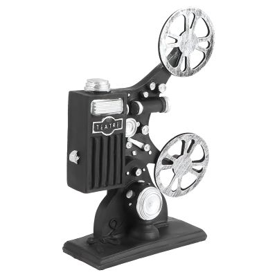 HEALLILY Film Projector Sculpture Vintage Projector Decor Sculpture Resin Ornaments Retro Crafts Birthday Home Desktop Decor