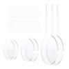 Cabilock 1set Round Cake Disc Transparent Cake Decorating Tools Includes Scrapers Support Pillars for Baking view 1