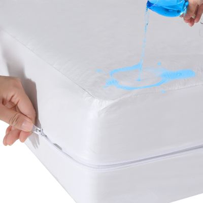 Antranfour 2 Pack Twin Zippered Mattress Protector,Waterproof, Urine Proof Cover for Pets and Kids, Six-Sided Fully Encased, Fits 10-13 Inch Depth