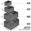 Uvellgift Woven Storage Baskets, Storage Bins, Cube Basket Container Baskets Storage Boxes Organizers for Clothes /Shelves/ Closet, Set of 6 (Grey) view 2