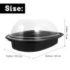 10PCS Rotisserie Chicken Roaster Container with Lids - Plastic Disposable Take out Containers Carrier with Clear Dome Lid view 3