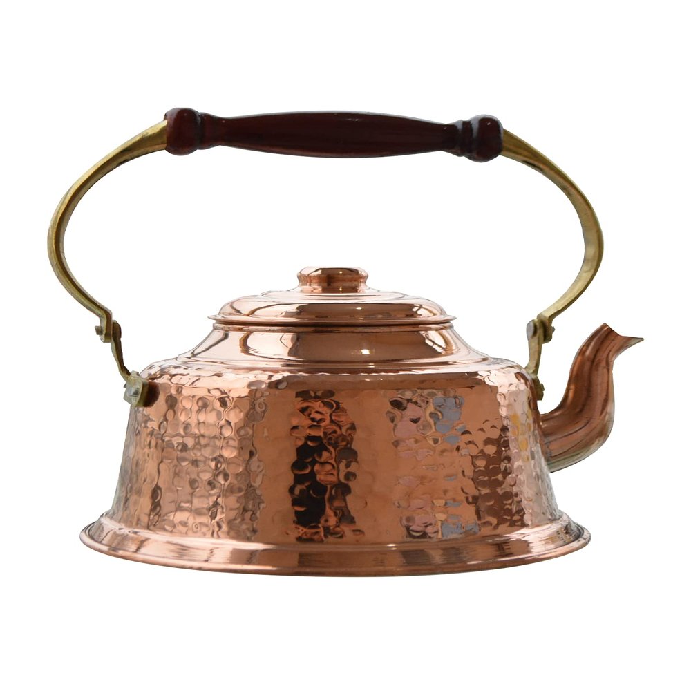 COPPER CONCEPT Copper Tea Kettle Stovetop, Handmade Copper Tea Pot, Water Heater, 1mm Thick (1.7 Quarts)