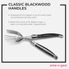 Laguiole California Fork Set - 6 Piece Blackwood Set - Ergonomic Handles - Stored in a California Oakwood Gift Box - Stainless Steel - Kitchen and Dinnerware view 3