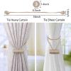 Magnetic Curtain Tiebacks 2 Pack Modern Upgraded 16 Inch Strong Magnet Curtain Ties Back Decorative Curtain Holdbacks for Window Draperies (Blue) view 4
