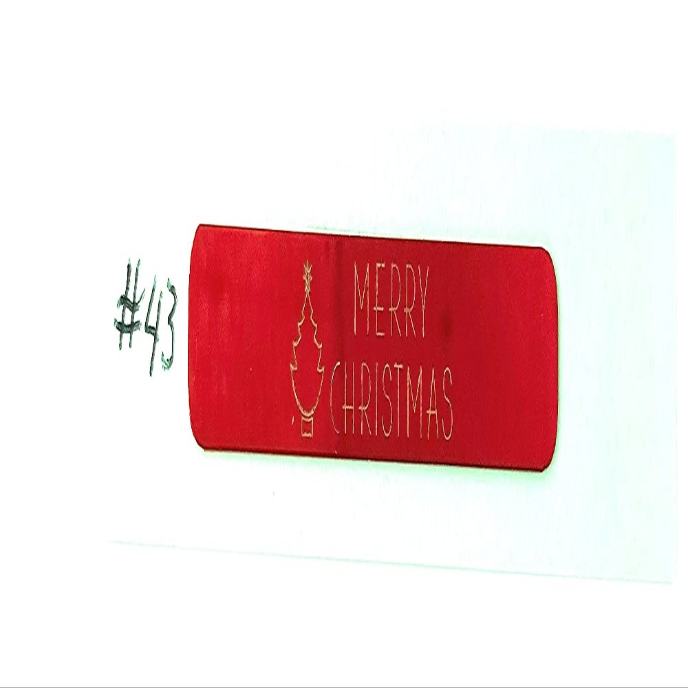 Longaberger Basket Tag #43 - Merry Christmas (Tree - RED)