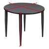 Regency Kahlo Round Breakroom Table Set, 36", Grey/Black/Grey view 3