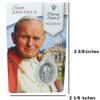 Needzo Saint John Paul II The Pope Holy Prayer Card with Medal and Chaplet on The Back, Catholic Saints Pocket Prayer Bookmarks and Bible Page Holders, 3 3/8, Pack of 2 view 2