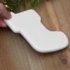 Factory Direct Craft Porcelain Stocking Christmas Ornaments | Package of 12 Blank Glazed Ceramic Stockings | Ready to Decorate and Personalize view 3