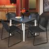 Regency Kahlo Breakroom Table Set, 36", Grey/Chrome/Black view 2